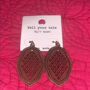 Tell Your Tale Faux Leather Earrings